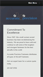 Mobile Screenshot of accurateprecisionfasteners.com
